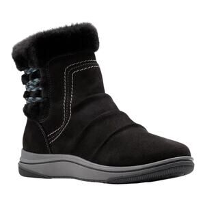Clarks Women's Cloudsteppers Breeze Cozy Boots Black Size 11